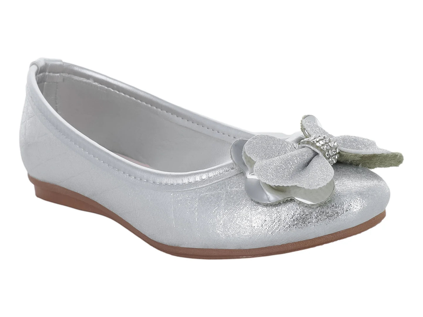 Zapatos Planos Miss Pink Color Plata para Niña