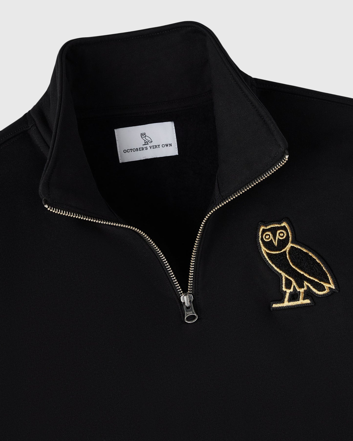 Signature Quarter Zip Mockneck Black