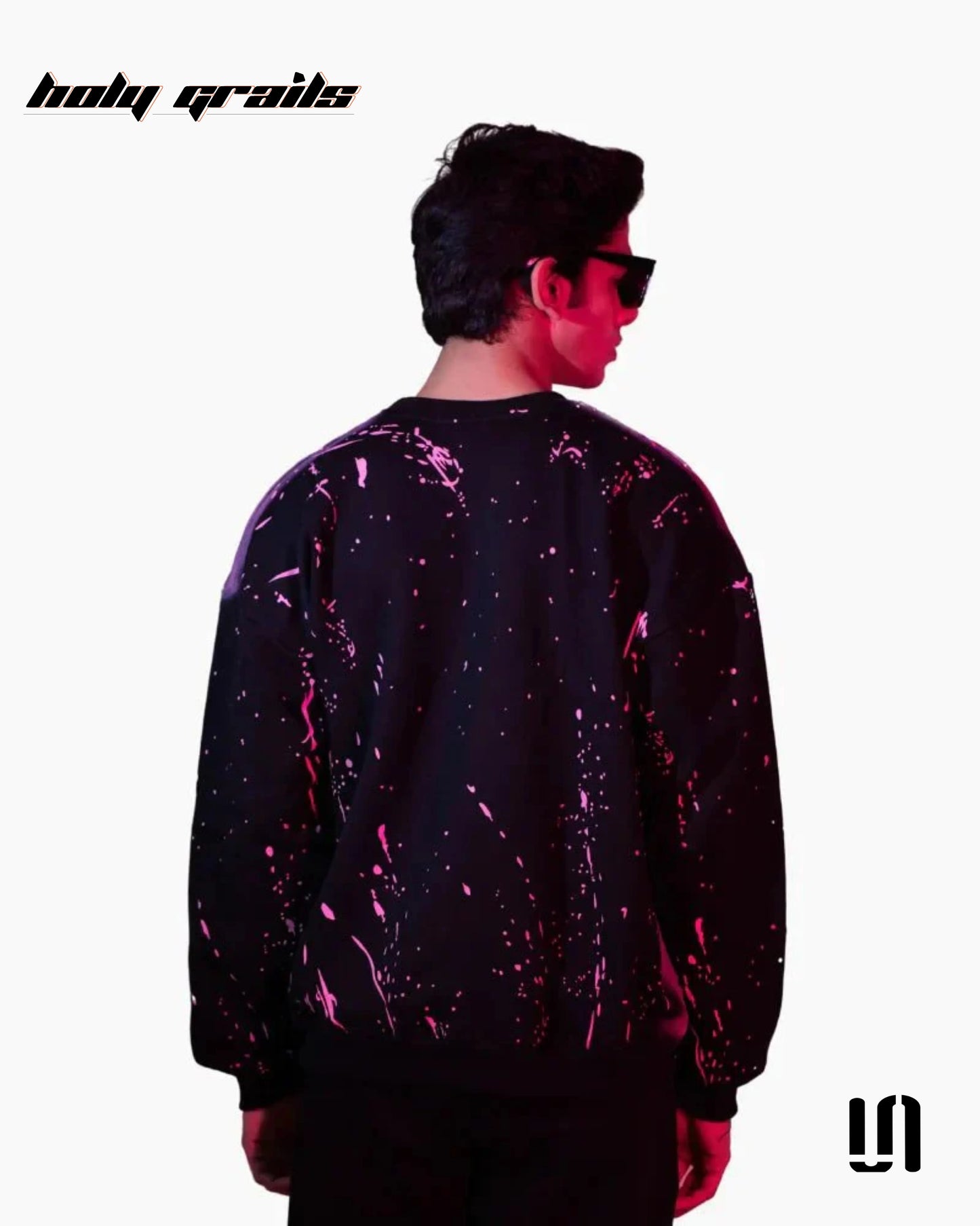Chaos Paint Black Oversize Swearshirt HG x Sullitt
