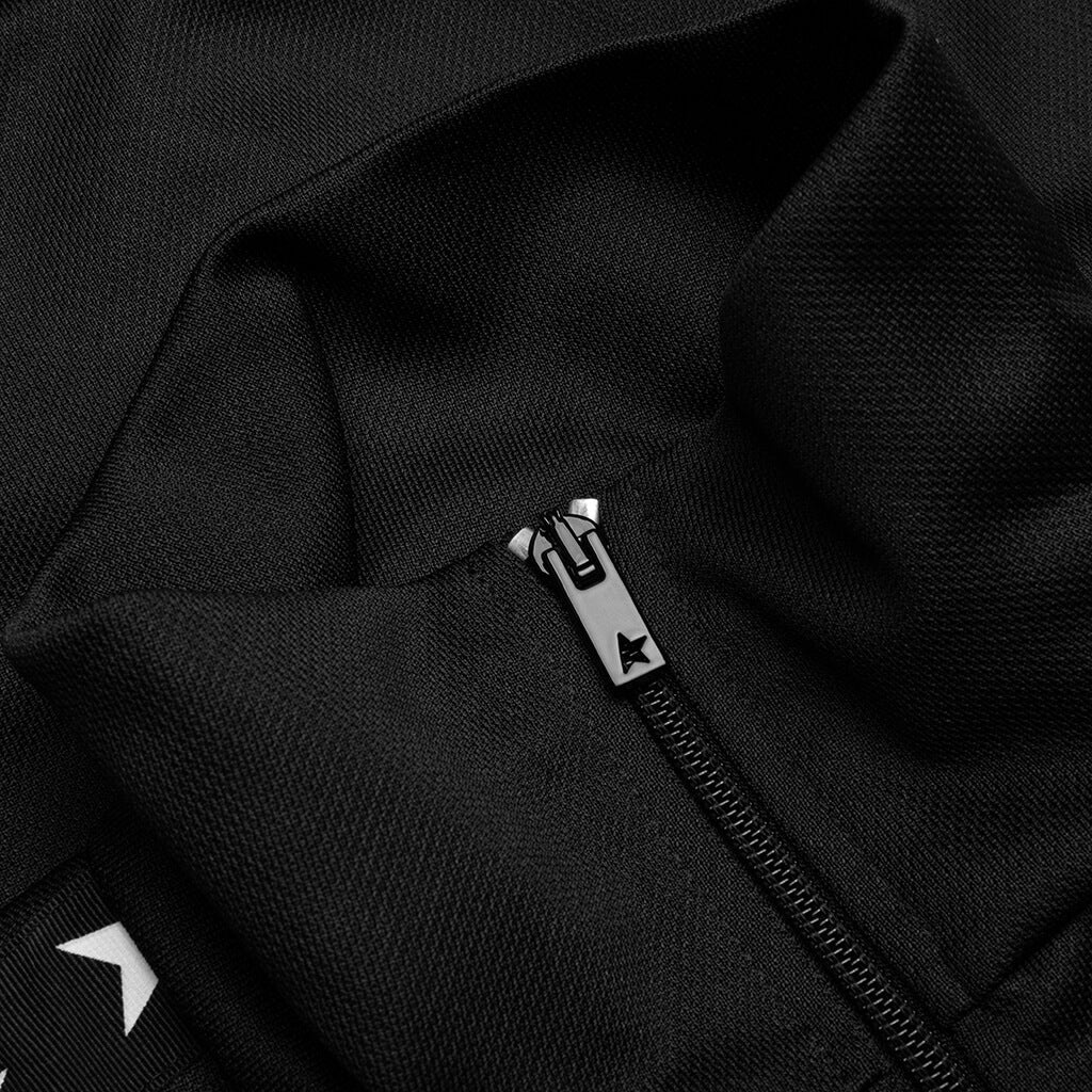 Womens Star Zipped Track Jacket Black