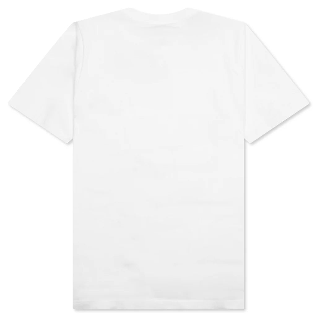 White Cotton T Shirt With Gingham Logo Lily White