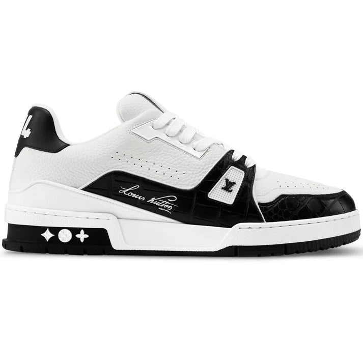 Louis Vuitton LV Trainer Black Alligator Leather Sneaker