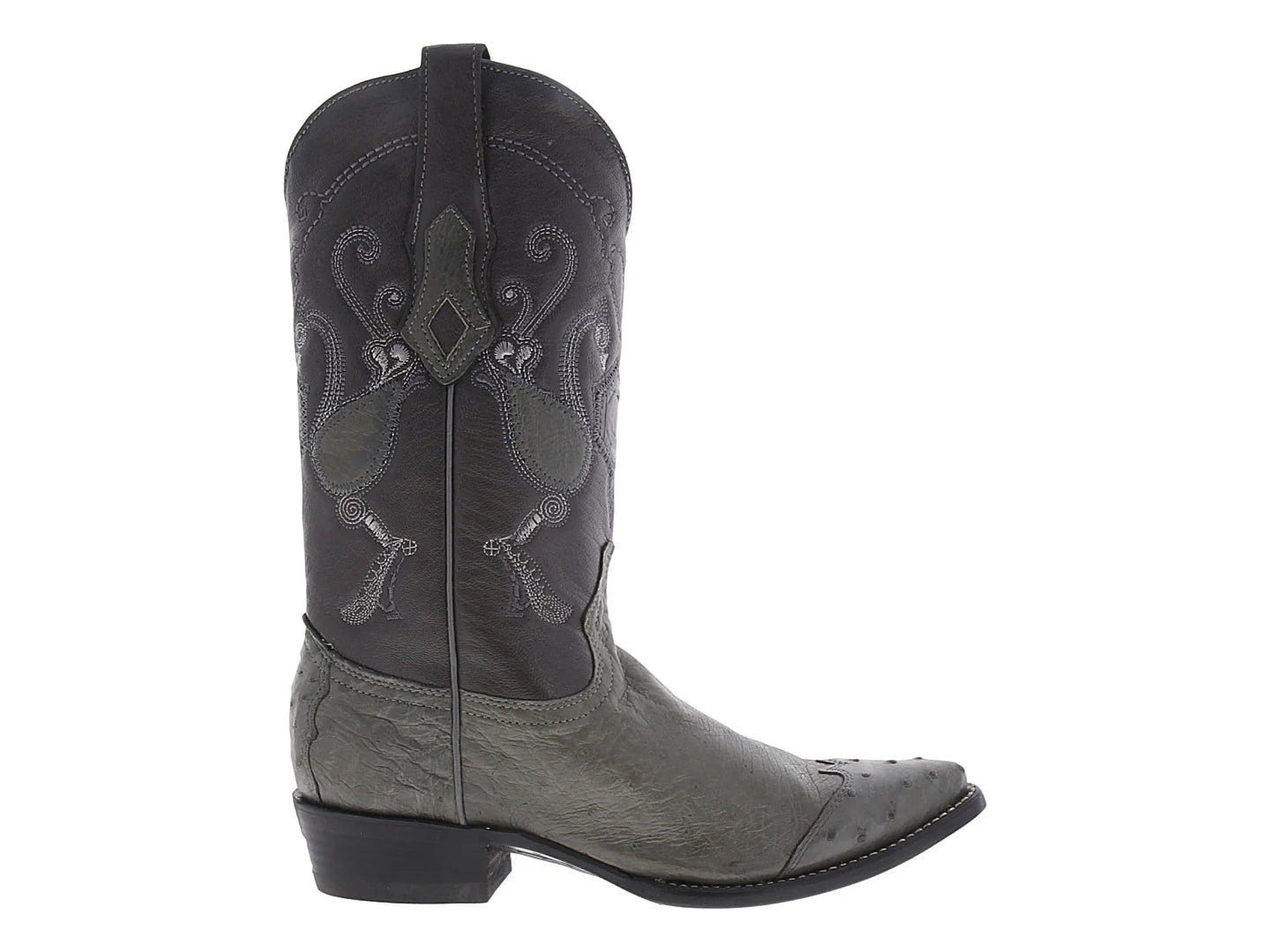 Botas Vaqueras Cuadra Gris Piel Exótica