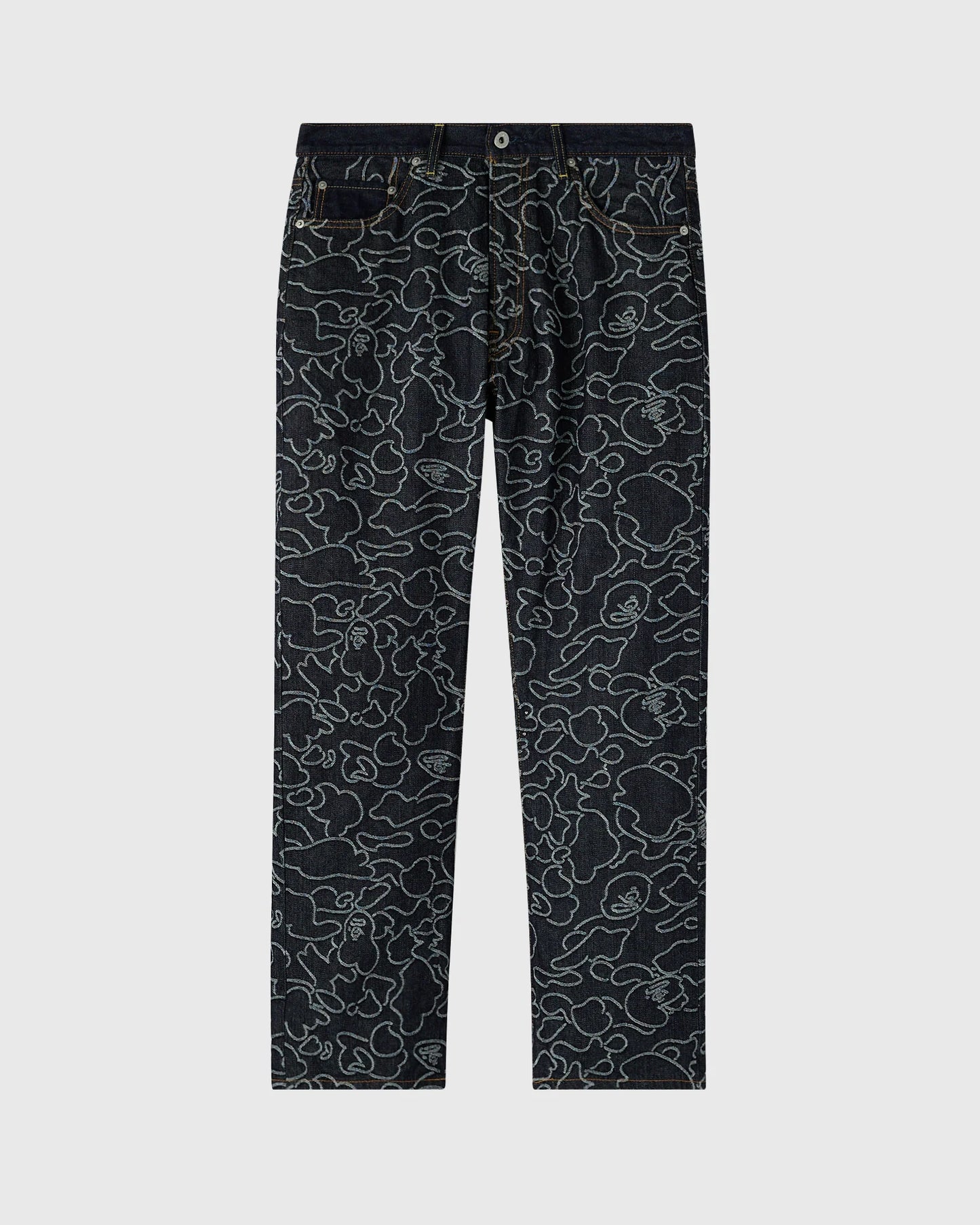 BAPE 1st Camo Jacquard Denim Pant Indigo