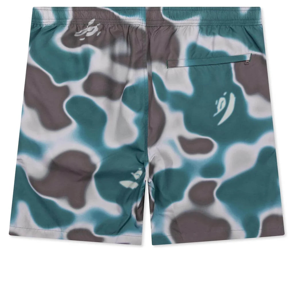 Liquid Camo One Point Beach Shorts Olive Drab