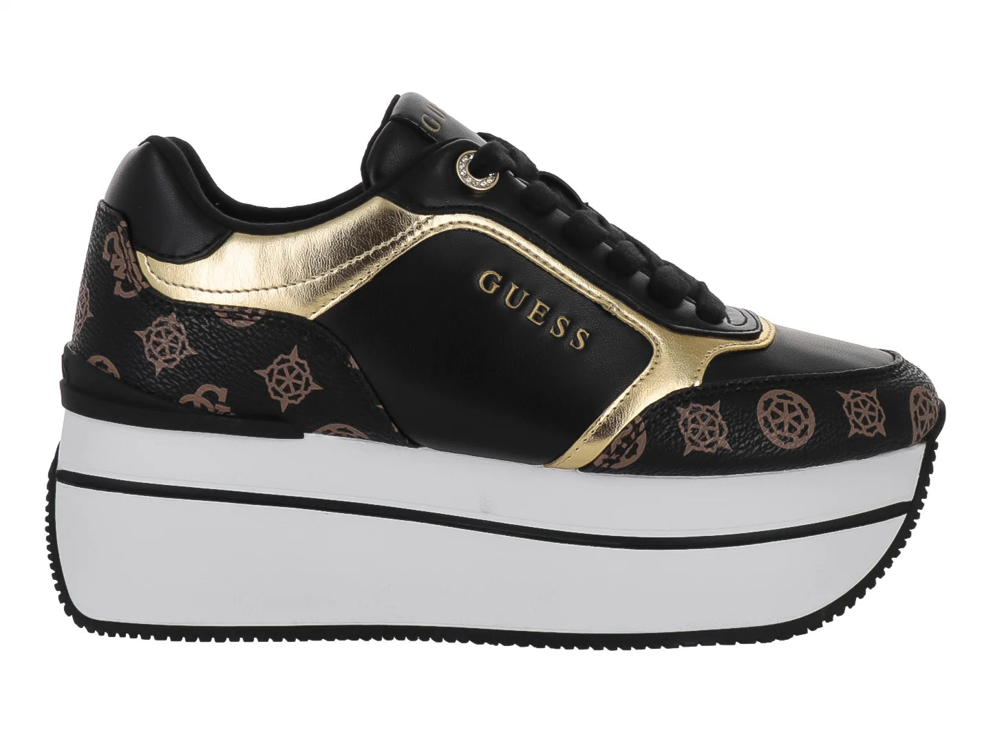 Tenis GUESS Camrio Negro y Marrón para Mujer