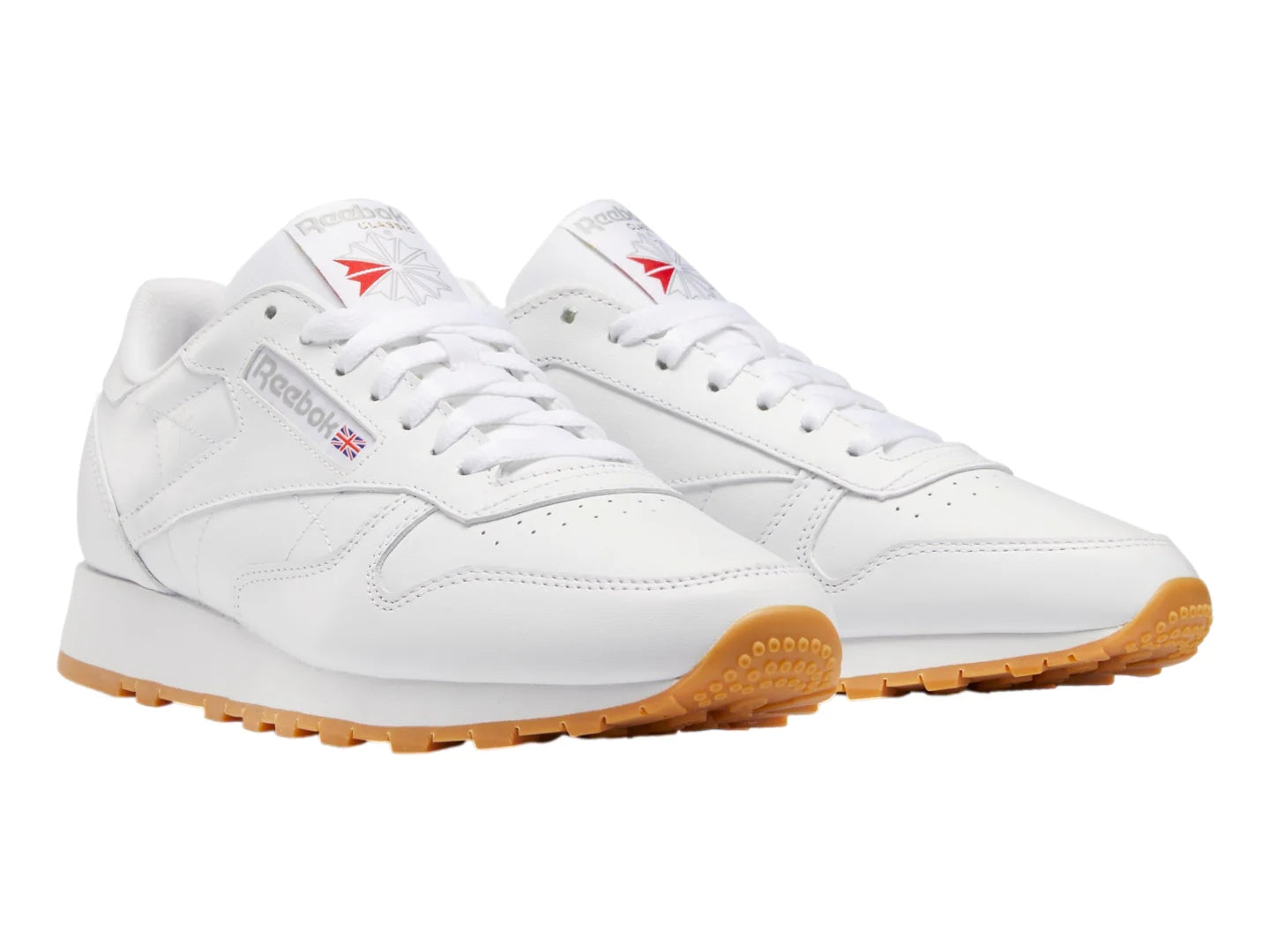 Tenis Reebok Classic Leather Blanco y Gris para Hombre