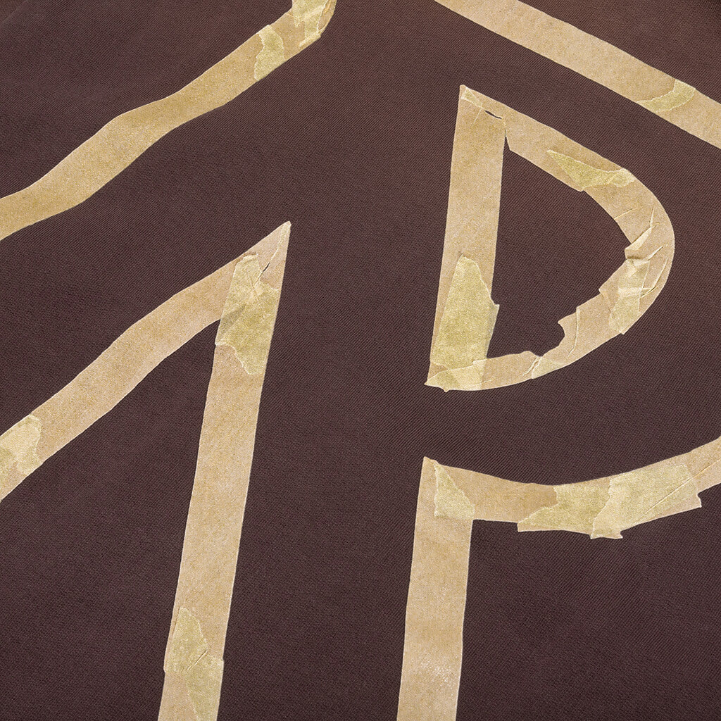 Masking Tape Initial Zip Hoodie Cedar