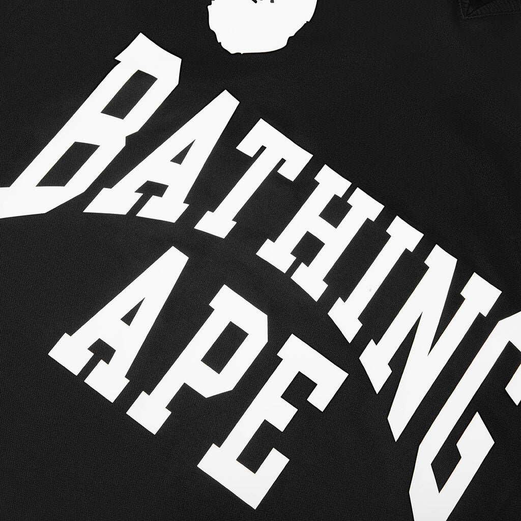 Line Camo Jacquard Logo Relaxed Fit Ice Hockey Jersey Black