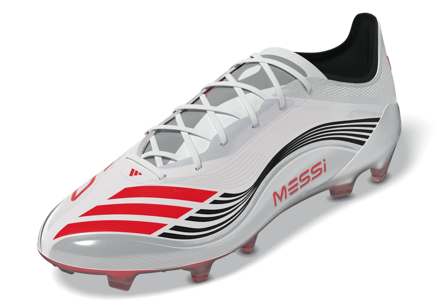 adidas F50 Messi Elite Firm Ground Soccer Cleats White Red