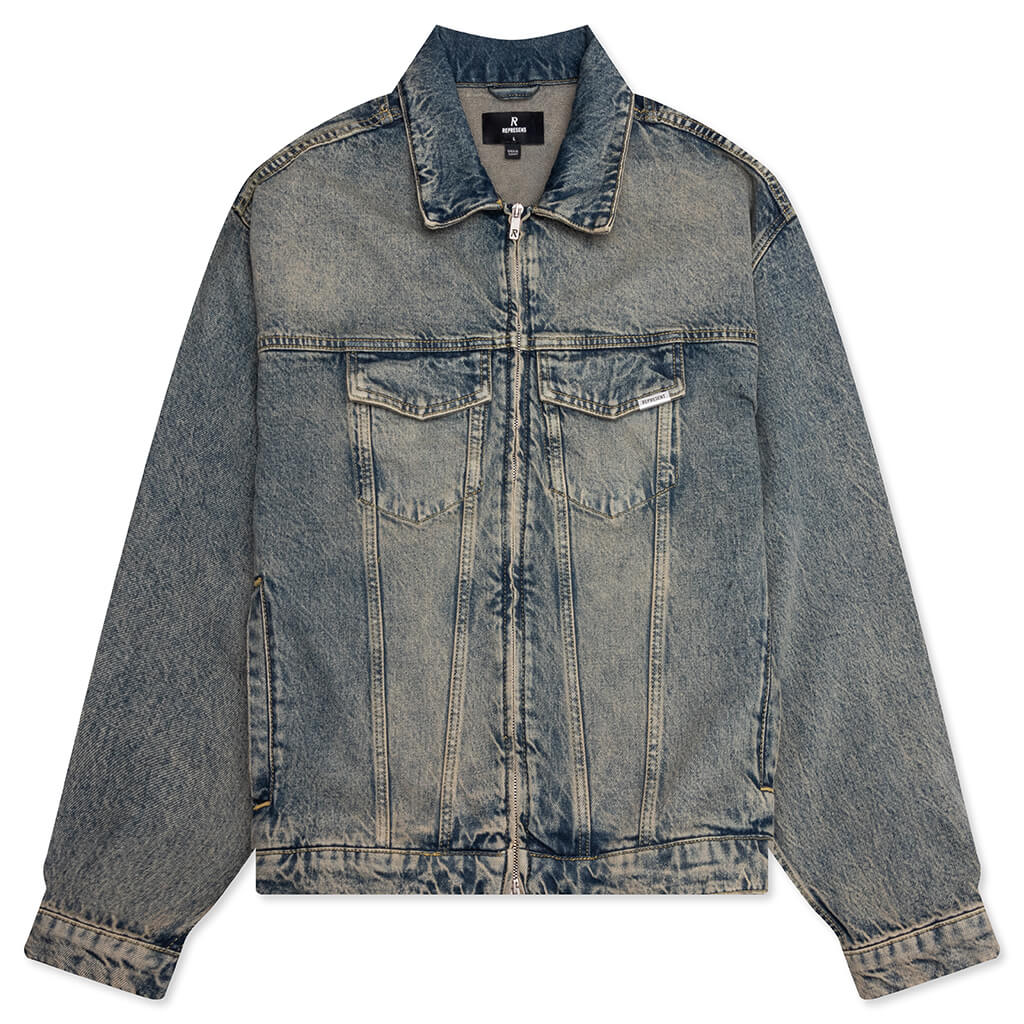 R4 Denim Jacket Blue Cream