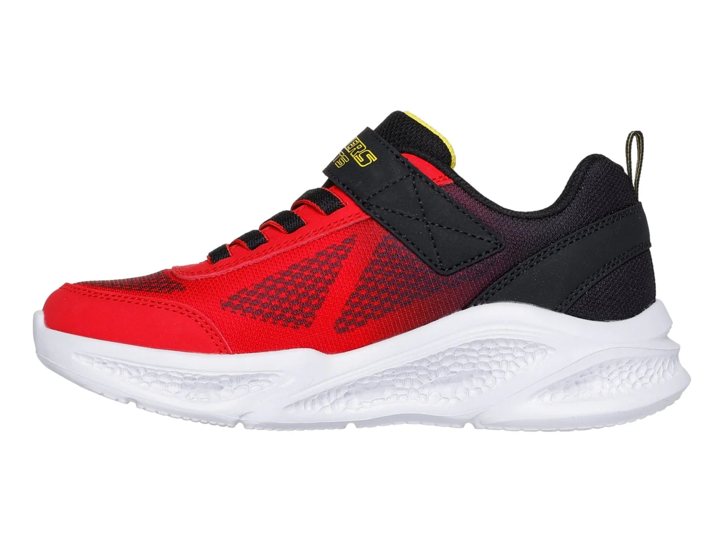 Tenis Skechers Meteor Lights Rojo y Negro para Niño