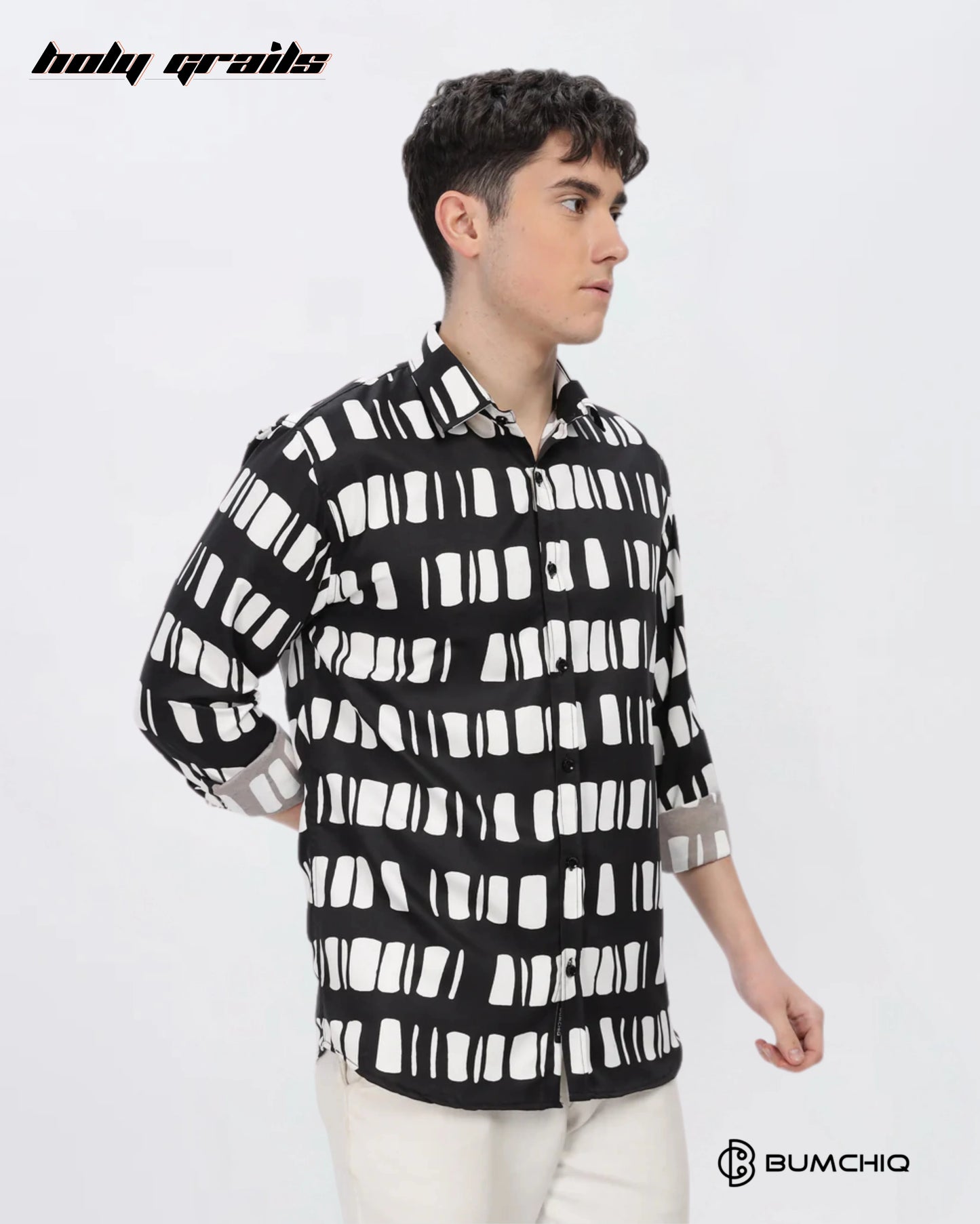 White Box Abstract Black Shirt HG x Bumchiq