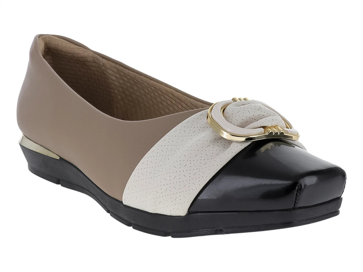 Zapatos Planos Piccadilly Tricolor Beige para Mujer