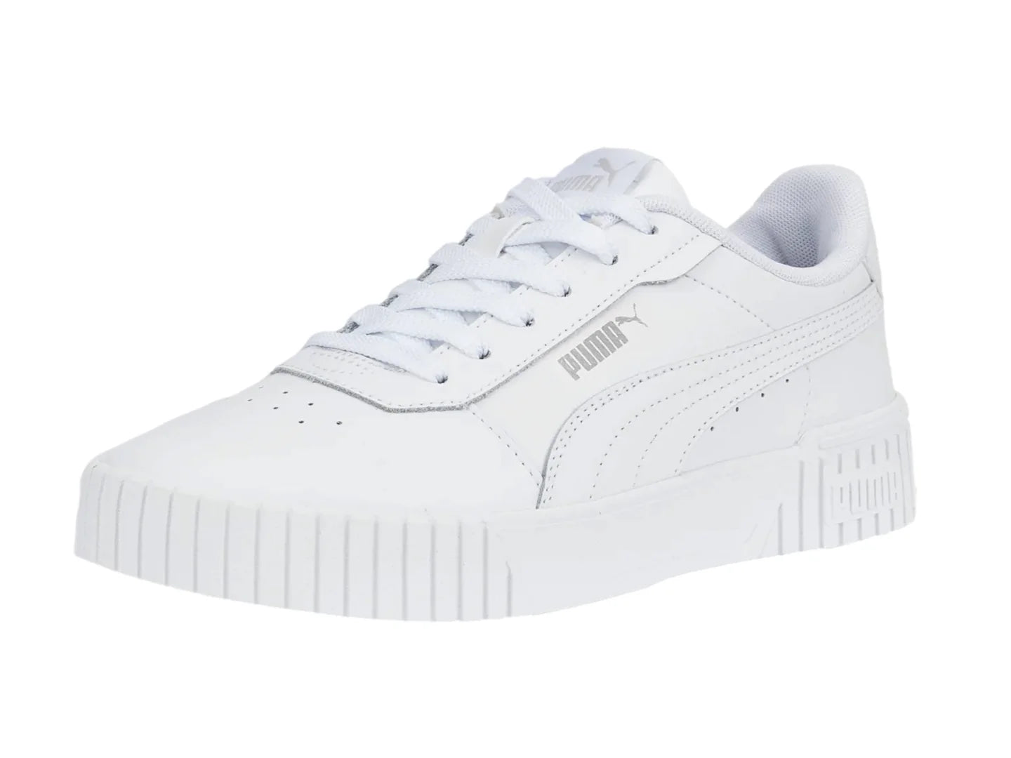 Tenis PUMA Carina 20 Blanco y Plata para Mujer