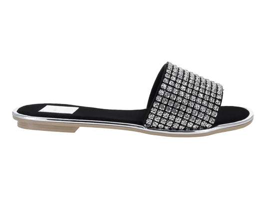 Sandalias Luna Rosa Negro Plata para Mujer