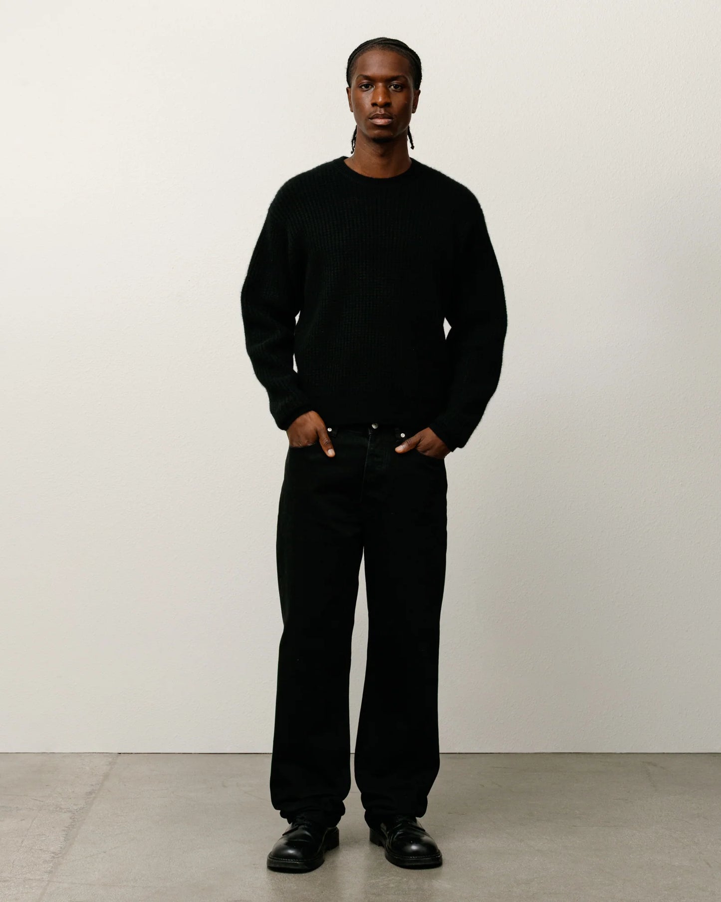 WAFFLE CASHMERE SWEATER