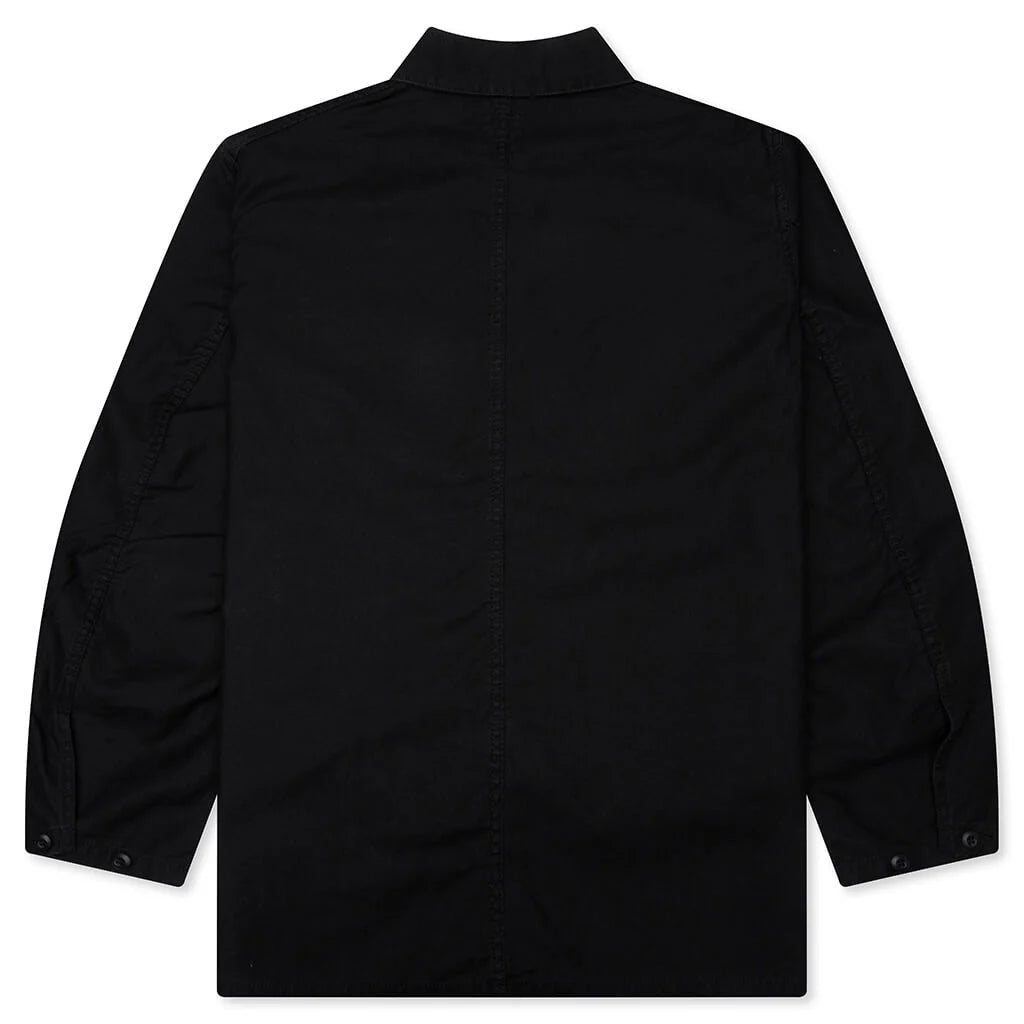 Reversed Sateen Coverall Jacket Black